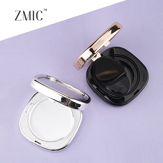 Wholesale 12g New Design Square White Bb Cc Cream Cushion Box Container with Mirror Air Compact Cushion Foundation Case